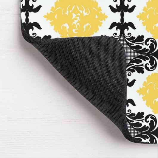 Girly Blumenmit blumenmuster des gelben u. Mousepad (Ecke)