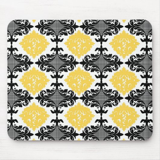 Girly Blumenmit blumenmuster des gelben u. Mousepad (Vorne)