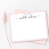 Girly Blush Elegante Calligrafy Script Note from Mitteilungskarte