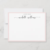 Girly Blush Elegante Calligrafy Script Note from Mitteilungskarte (Vorderseite)