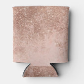 Girly-Blush Korallen Imitate Rose Glitzer Marmor Dosenkühler (Vorderseite)