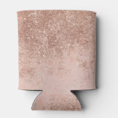 Girly-Blush Korallen Imitate Rose Glitzer Marmor Dosenkühler (Rückseite)