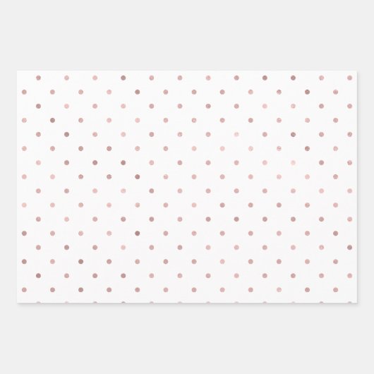 Girly Blush Pink Dots Geschenkpapier Set (Vorderseite)