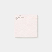 Girly Blush Pink Floral Notes—Cute Stationery Gift Post-it Klebezettel (Vorderseite)