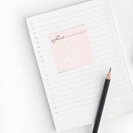 Girly Blush Pink Floral Notes—Cute Stationery Gift Post-it Klebezettel