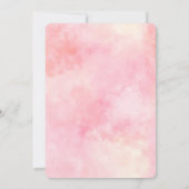 Girly Blush Pink Gefärbte Krawatte Einladung (Rückseite)