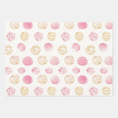 Girly Blush Pink Gefärbte Krawatte Geschenkpapier Set (Vorderseite 3)