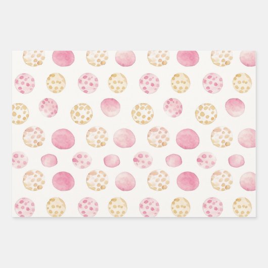 Girly Blush Pink Gefärbte Krawatte Geschenkpapier Set (Vorderseite 3)