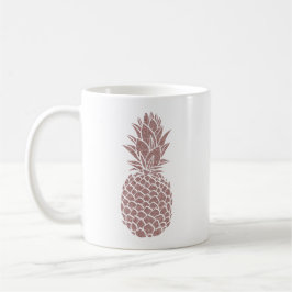 Girly Blush Pink Glitzer Ananas Sparkle Kaffeetasse