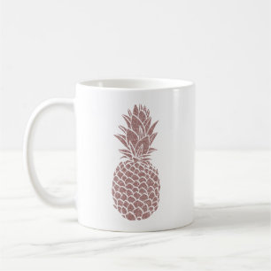 Girly Blush Pink Glitzer Ananas Sparkle Kaffeetasse