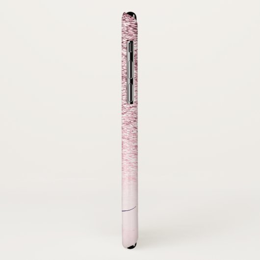 Girly Blush Pink Glitzer Marmorskriptname Case-Mate iPhone Hülle (Hinten/Links)