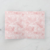 Girly Blush Pink Gold Herz Karte (Innenseite)