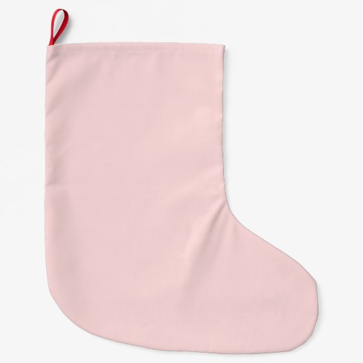 Girly Blush Pink Großer Weihnachtsstrumpf (Vorderseite)