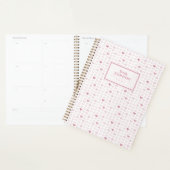 Girly Blush Pink Heart Pattern Planer (Anzeige)