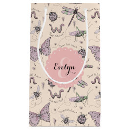 Girly Blush Pink Insekten Butterfly Ladybug Kleine Geschenktüte