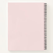 Girly Blush Pink Name Spiral Notebook Notizblock (Rückseite)