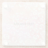 Girly Blush Pink Peach Gold Leopard Animal Glasuntersetzer (Rückseite)