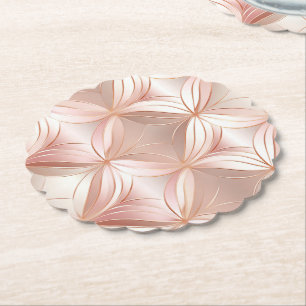 Girly Blush Pink Rose Gold Abstrakt  Untersetzer