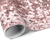 Girly Blush Pink Rose Gold Glitzer Sparkle Geschenkpapier (Rolleneckpunkt)
