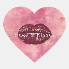 Girly Blush Pink Sparkle Glitzer Herz Herz-Aufkleber