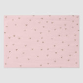 Girly Blush Pink Sparkle Glitzer Herz Seidenpapier (Vorderseite)