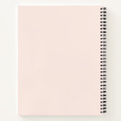 Girly Blush Pink Sparkle Monogram Name Notizblock (Rückseite)