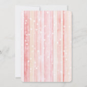 Girly Blush Pink Stripes White Dots Bridal Shower Einladung (Rückseite)