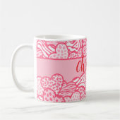 Girly Blush Pink Süße Tier Druckhörnchen Name Kaffeetasse (Links)