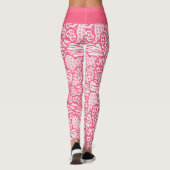 Girly Blush Pink Süße Tier Druckhörnchen Name Leggings (Rückseite)