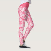Girly Blush Pink Süße Tier Druckhörnchen Name Leggings (Rechts)