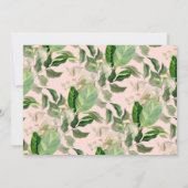 Girly Blush Pink | Tropischer Sommererwachsen zum  Einladung (Rückseite)