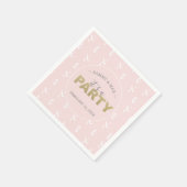 Girly Blush Pink Valentine's Day Cocktail Napkins Serviette (Ecke)