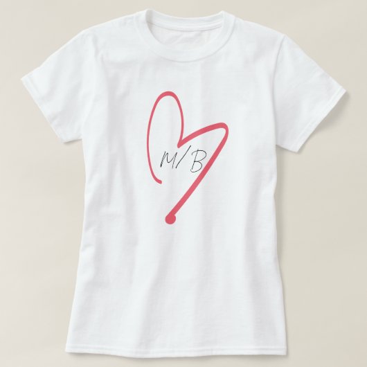 Girly Blush Pink Valentine's Day T - Shirt (Design vorne)