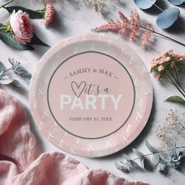 Girly Blush Pink Valentine's Day Table Teller