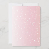 Girly Blush Pink White Dots Cat Birthday Einladung (Rückseite)