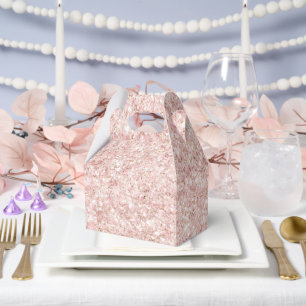 Girly Blush Rosa Glitter Geschenkschachtel