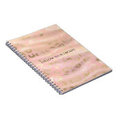 Girly Blush Rosa Gold Leopard Tier Notizblock (Rechte Seite)