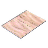 Girly Blush Rosa Gold Leopard Tier Notizblock (Linke Seite)