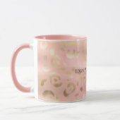 Girly Blush Rosa Gold Leopard Tier Tasse (Links)