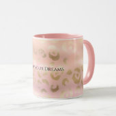 Girly Blush Rosa Gold Leopard Tier Tasse (VorderseiteRechts)