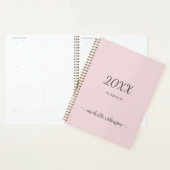 Girly Blush Rosa Monogramm Name Schrift 2023 Plane Planer (Anzeige)