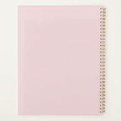 Girly Blush Rosa Monogramm Name Schrift 2023 Plane Planer (Rückseite)