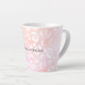 Girly Blush Rosa Weiße Leopard Tier Milchtasse (Rechte Ecke)