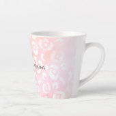 Girly Blush Rosa Weiße Leopard Tier Milchtasse (Rechts)