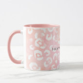Girly Blush Rosa Weiße Leopard Tier Tasse (Links)