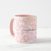 Girly Blush Rosa Weiße Leopard Tier Tasse (Vorderseite Links)