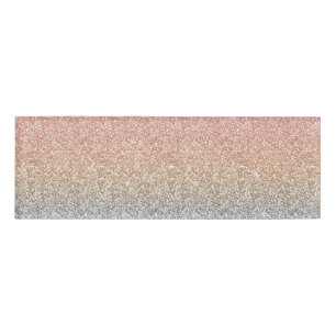 Girly Blush Rose Gold Blue Ombre Glitzer Glitzern Namenschild