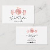 Girly Blush Rose Gold Fitness Trainer Visitenkarte (Vorne/Hinten)