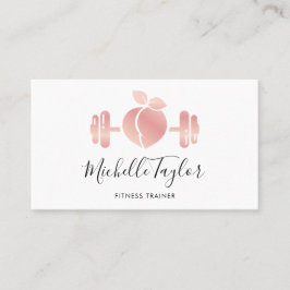 Girly Blush Rose Gold Fitness Trainer Visitenkarte
