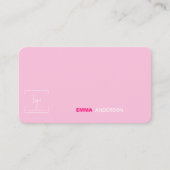 Girly Bold PINK Qr Code Beruflich Business-Logo Visitenkarte (Vorderseite)